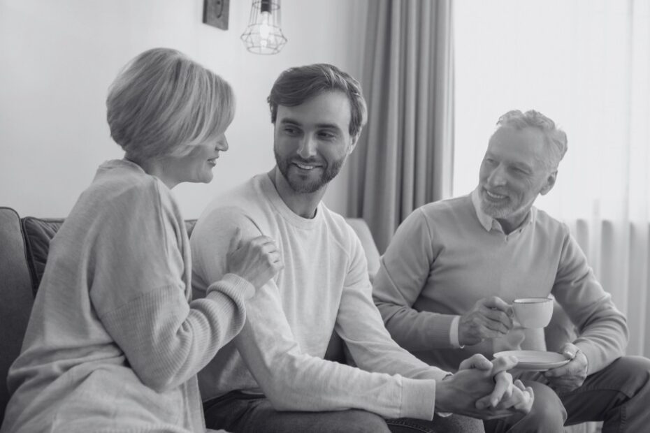 Australia family talking about a family loan agreement